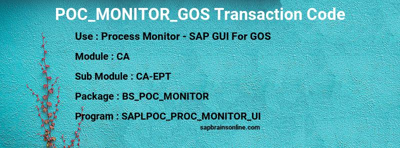 SAP POC_MONITOR_GOS transaction code