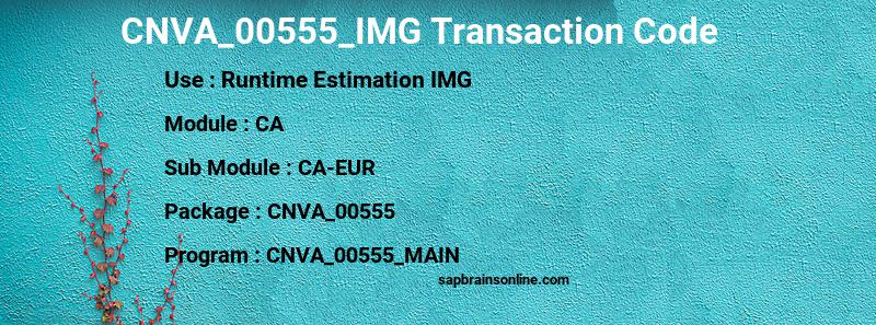 SAP CNVA_00555_IMG transaction code