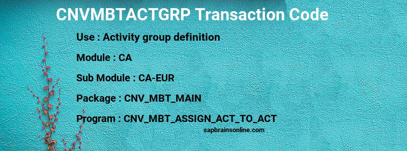 SAP CNVMBTACTGRP transaction code