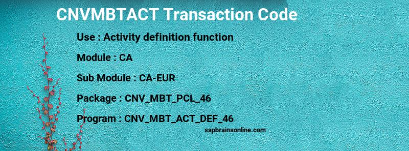 SAP CNVMBTACT transaction code