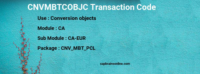 SAP CNVMBTCOBJC transaction code
