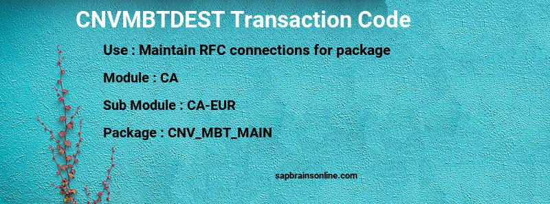 SAP CNVMBTDEST transaction code