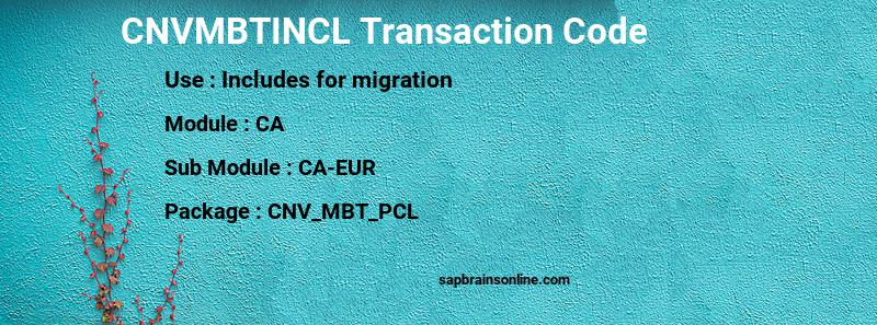 SAP CNVMBTINCL transaction code