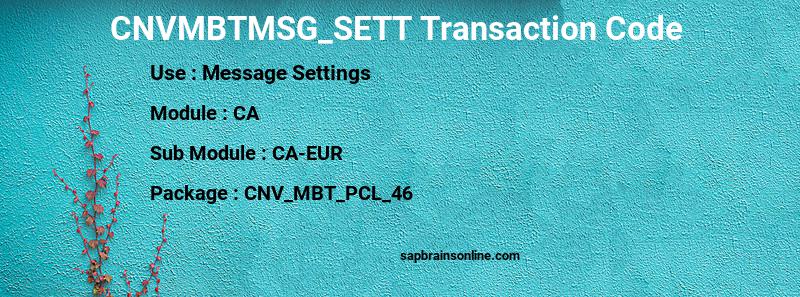 SAP CNVMBTMSG_SETT transaction code