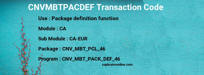 SAP CNVMBTPACDEF transaction code