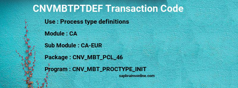SAP CNVMBTPTDEF transaction code