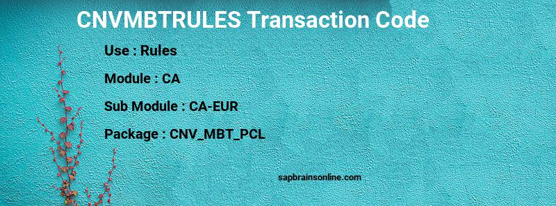 SAP CNVMBTRULES transaction code
