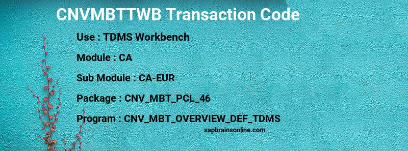 SAP CNVMBTTWB transaction code