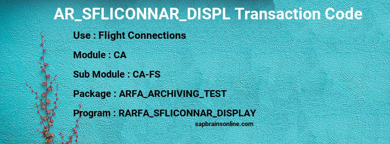 SAP AR_SFLICONNAR_DISPL transaction code