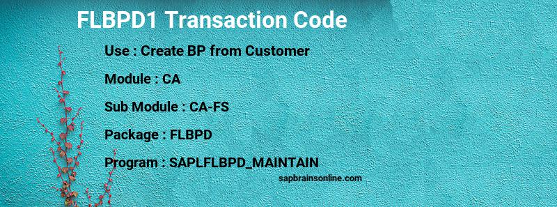 SAP FLBPD1 transaction code