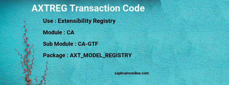 SAP AXTREG transaction code