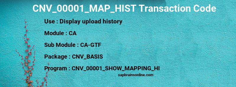 SAP CNV_00001_MAP_HIST transaction code