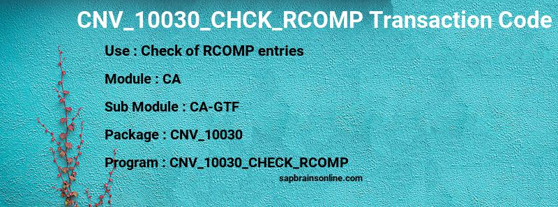 SAP CNV_10030_CHCK_RCOMP transaction code