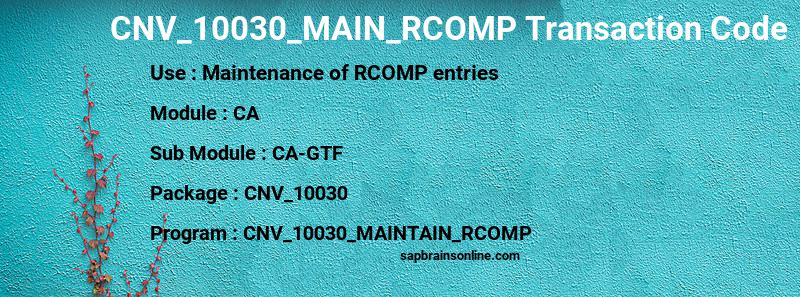 SAP CNV_10030_MAIN_RCOMP transaction code