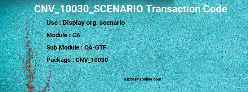 SAP CNV_10030_SCENARIO transaction code