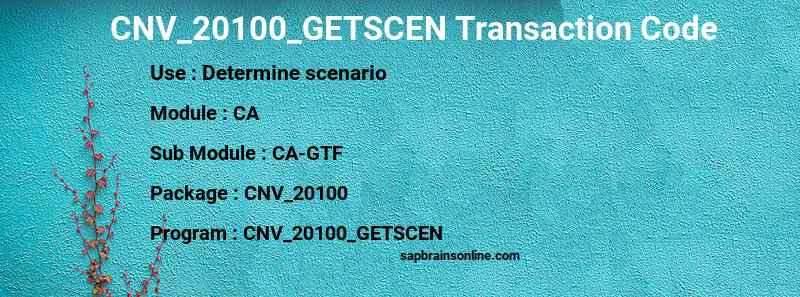 SAP CNV_20100_GETSCEN transaction code