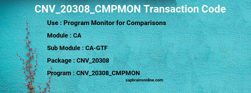 SAP CNV_20308_CMPMON transaction code