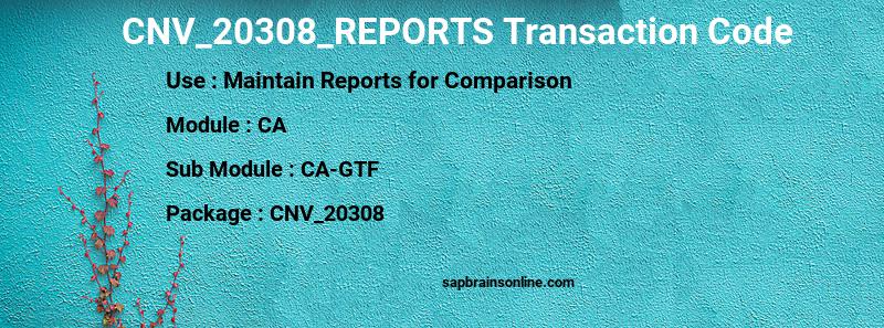 SAP CNV_20308_REPORTS transaction code