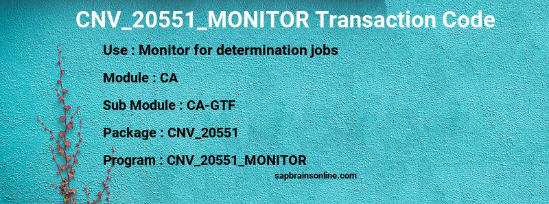 SAP CNV_20551_MONITOR transaction code