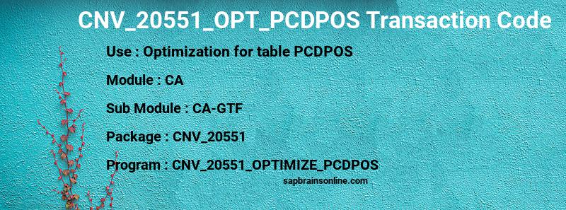 SAP CNV_20551_OPT_PCDPOS transaction code