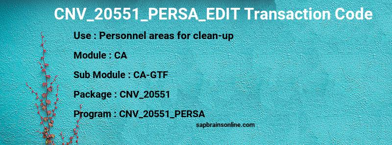 SAP CNV_20551_PERSA_EDIT transaction code