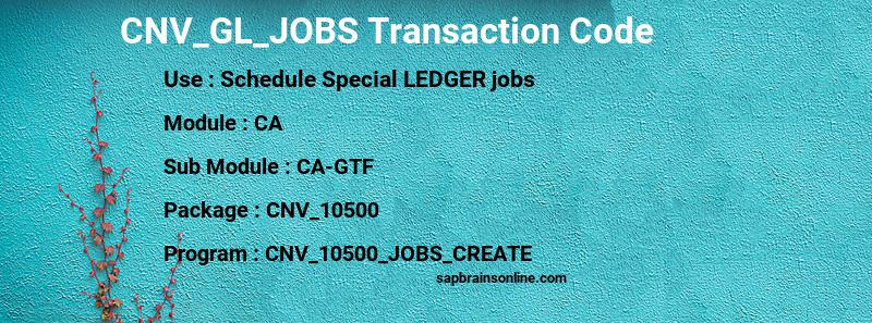 SAP CNV_GL_JOBS transaction code