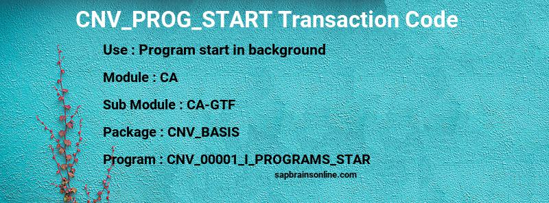 SAP CNV_PROG_START transaction code