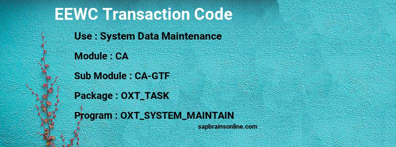 SAP EEWC transaction code