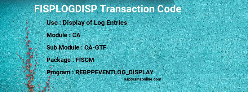 SAP FISPLOGDISP transaction code