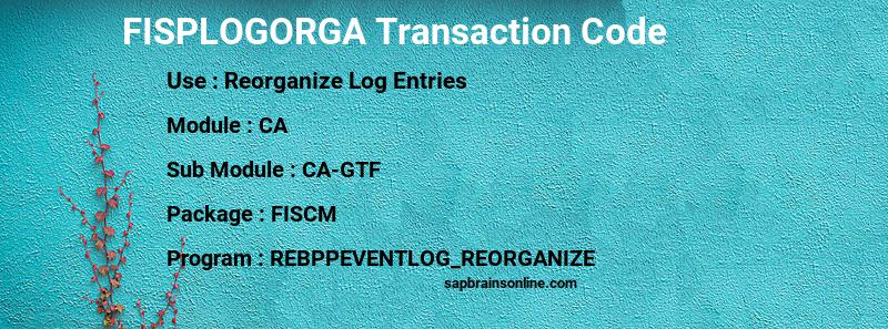 SAP FISPLOGORGA transaction code