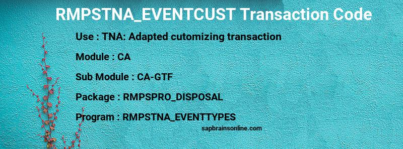 SAP RMPSTNA_EVENTCUST transaction code
