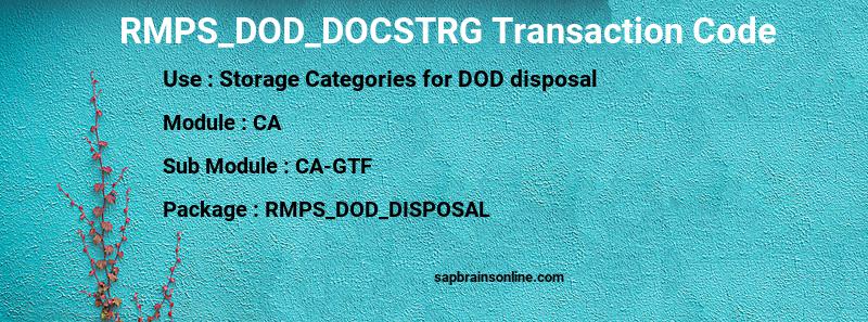 SAP RMPS_DOD_DOCSTRG transaction code