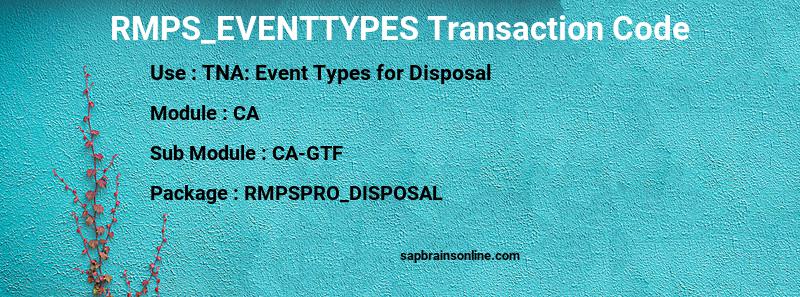 SAP RMPS_EVENTTYPES transaction code