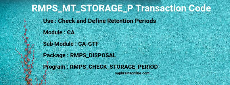 SAP RMPS_MT_STORAGE_P transaction code