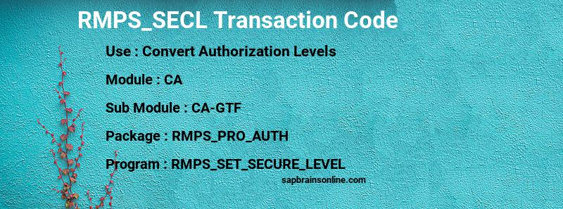 SAP RMPS_SECL transaction code