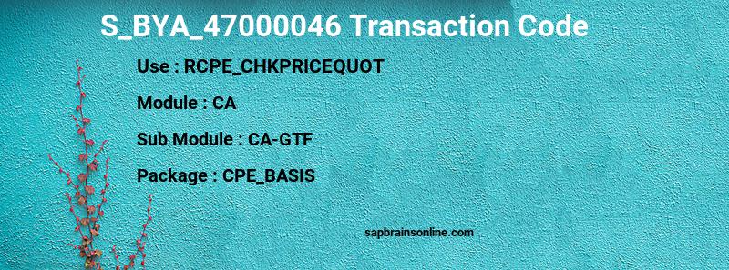 SAP S_BYA_47000046 transaction code