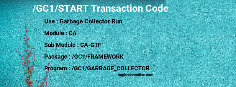 SAP /GC1/START transaction code