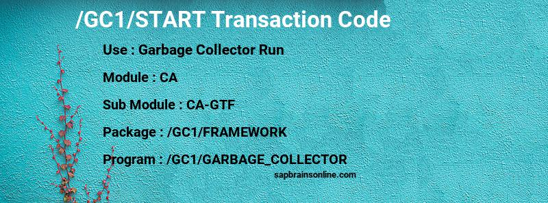 SAP /GC1/START transaction code