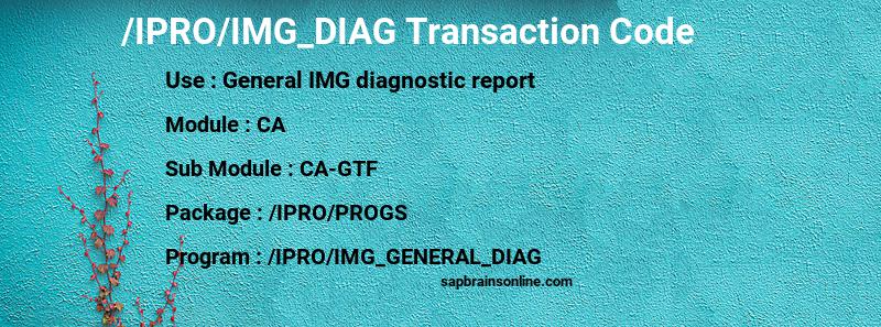SAP /IPRO/IMG_DIAG transaction code