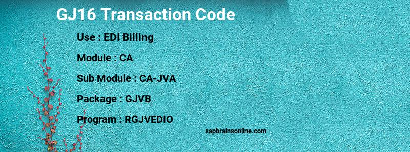 SAP GJ16 transaction code