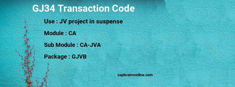 SAP GJ34 transaction code