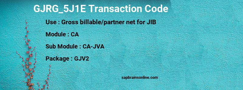 SAP GJRG_5J1E transaction code