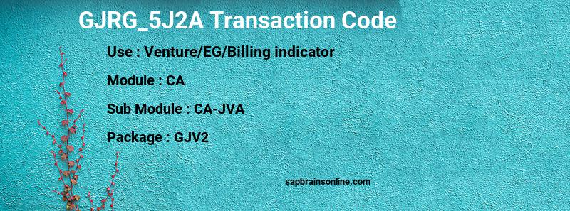 SAP GJRG_5J2A transaction code