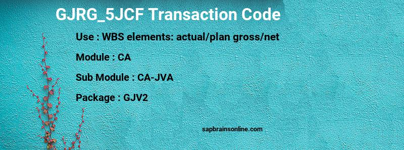 SAP GJRG_5JCF transaction code