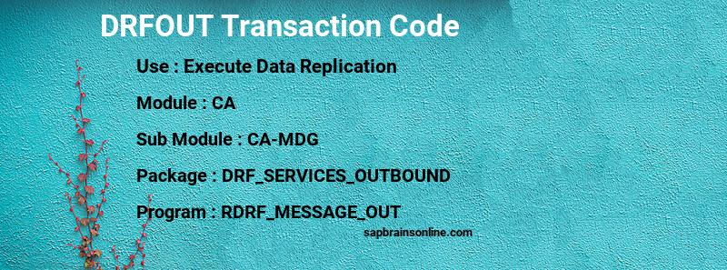 SAP DRFOUT transaction code