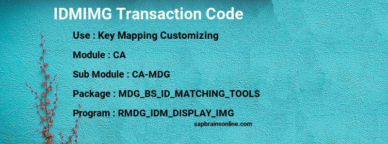 SAP IDMIMG transaction code