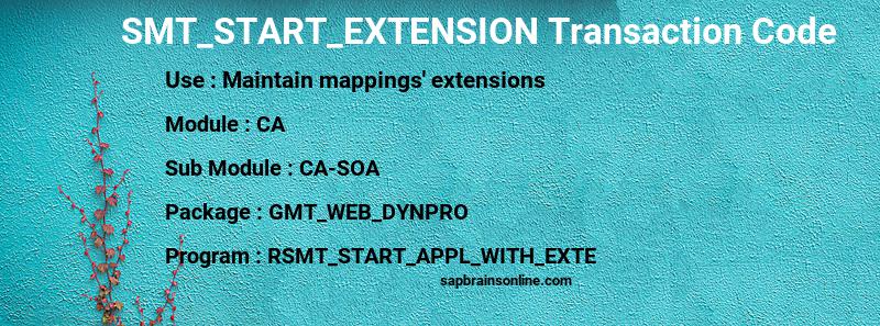 SAP SMT_START_EXTENSION transaction code