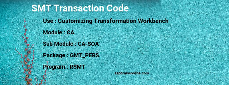 SAP SMT transaction code