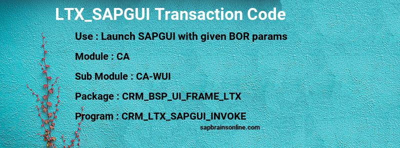 SAP LTX_SAPGUI transaction code