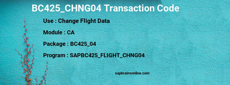 SAP BC425_CHNG04 transaction code